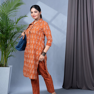 Dabu Print Cotton Co-Ord Set