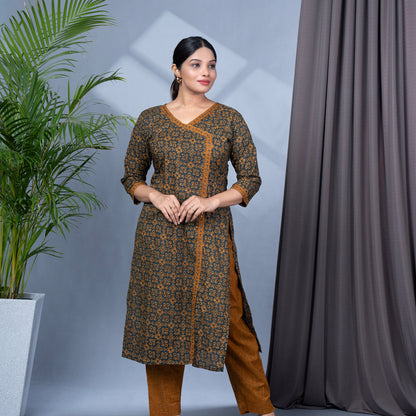 Patola Print Cotton Kurta Pant Dupatta Set
