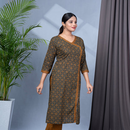 Patola Print Cotton Kurta Pant Dupatta Set