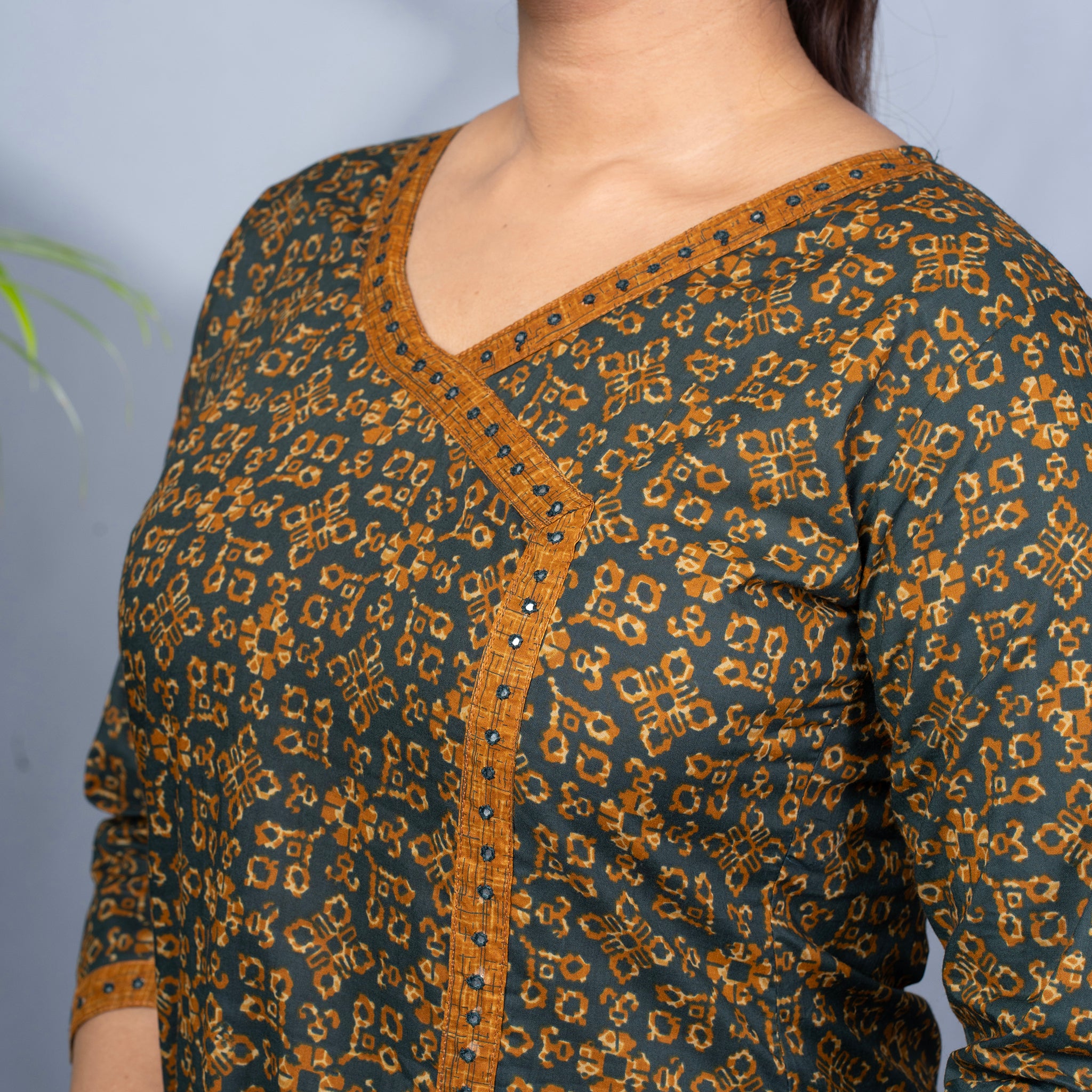 Patola Print Cotton Kurta Pant Dupatta Set