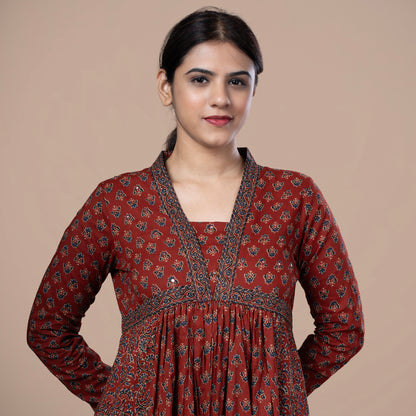 Jaipur Print Cotton Long One Piece Dress