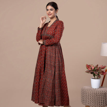 Jaipur Print Cotton Long One Piece Dress