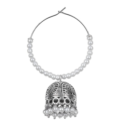 Ethnic Oxidised German Silver Earring