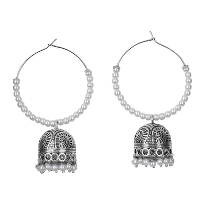 Ethnic Oxidised German Silver Earring