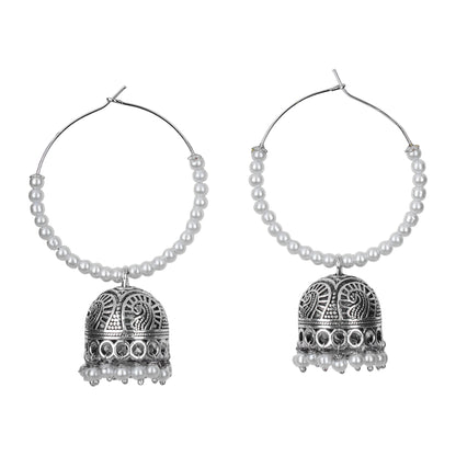 Ethnic Oxidised German Silver Earring