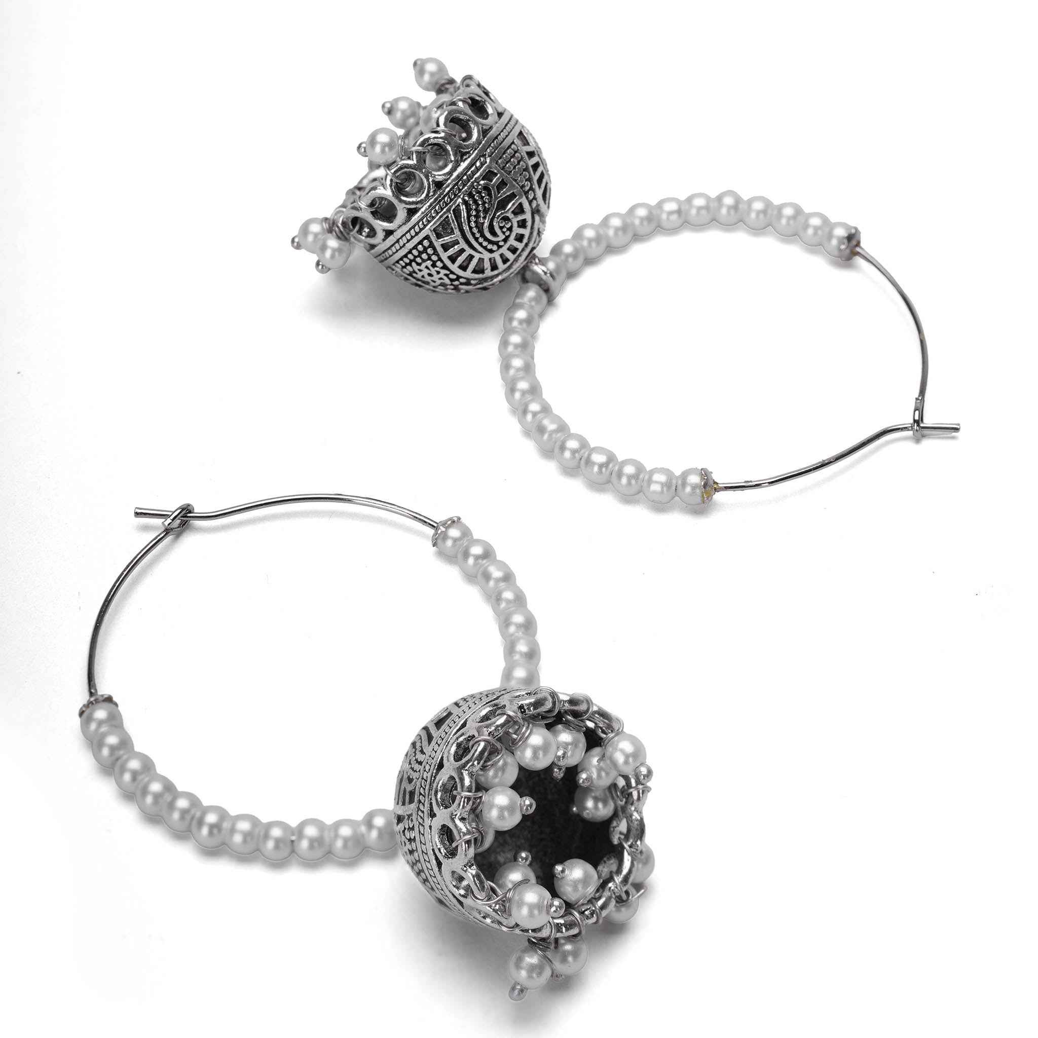 Ethnic Oxidised German Silver Earring