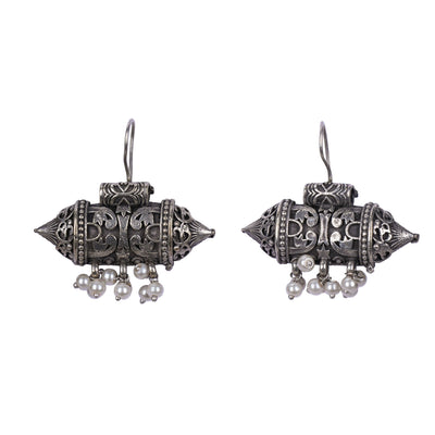 Traditonal Silver Look Alike Hook Earring