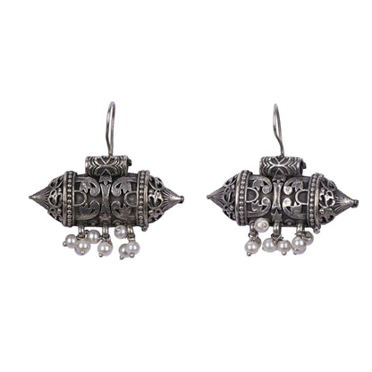 Traditonal Silver Look Alike Hook Earring