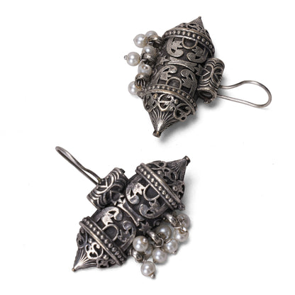Traditonal Silver Look Alike Hook Earring