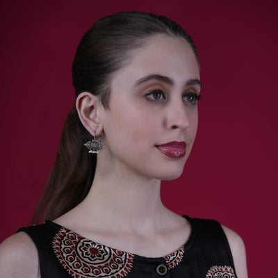 Traditonal Silver Look Alike Hook Earring