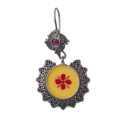 Meenakari Silver Look Alike Dangler Earring