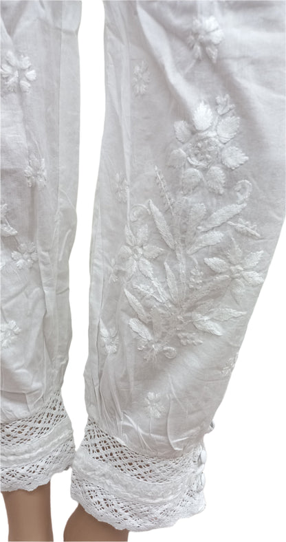 Chikankari Afghan Cotton Pant