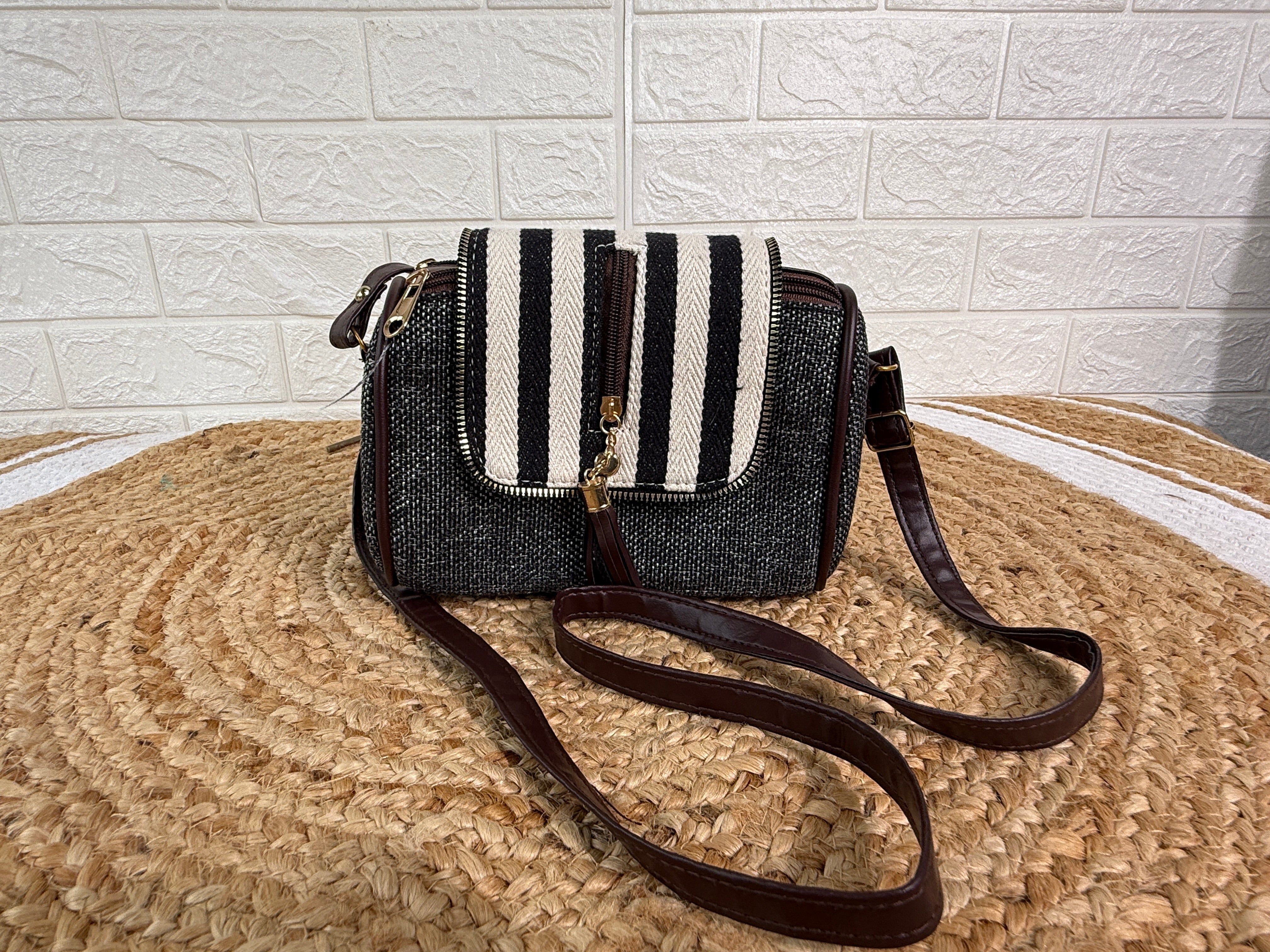 Mini Jacquard Sling Bag
