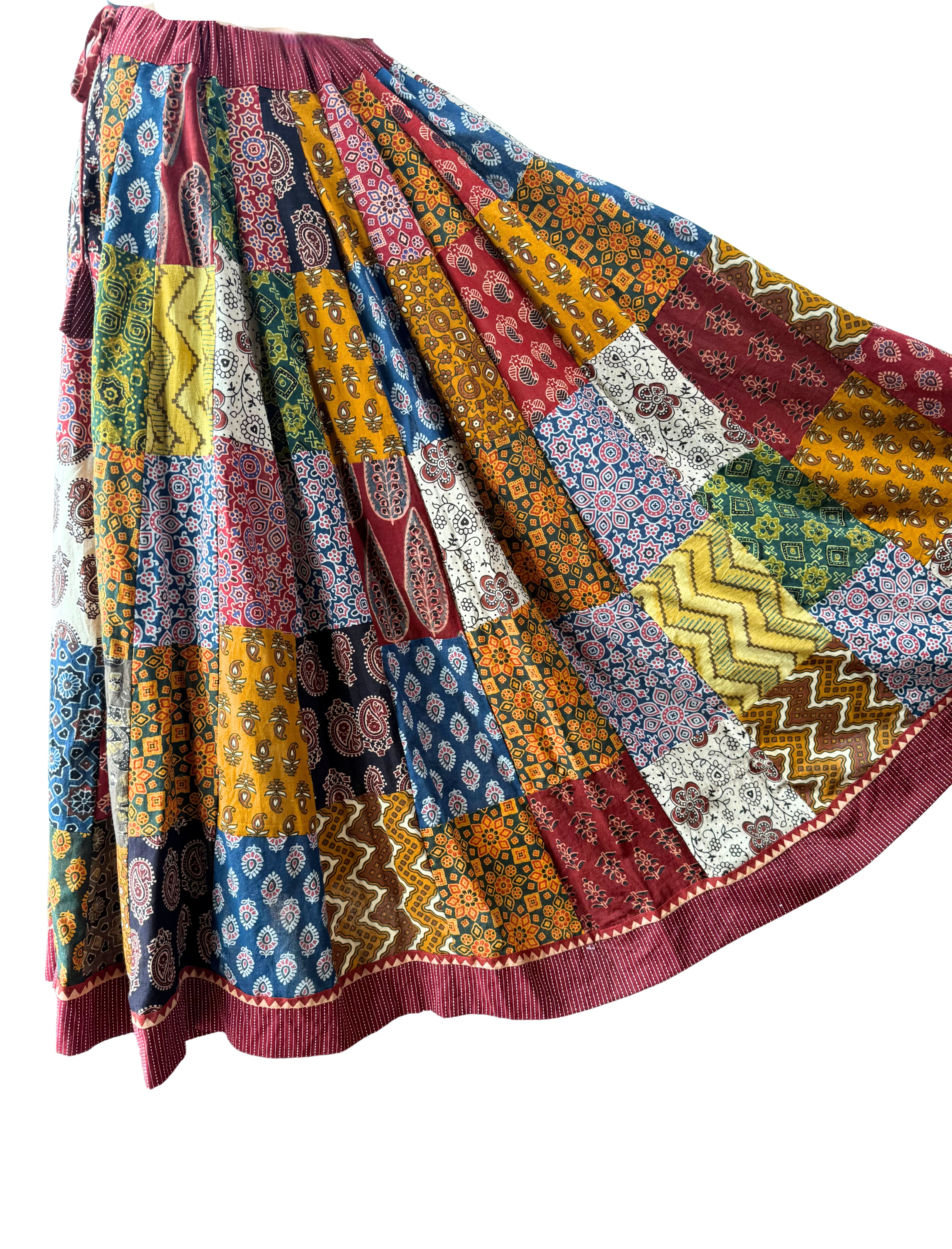 ajrakh skirt