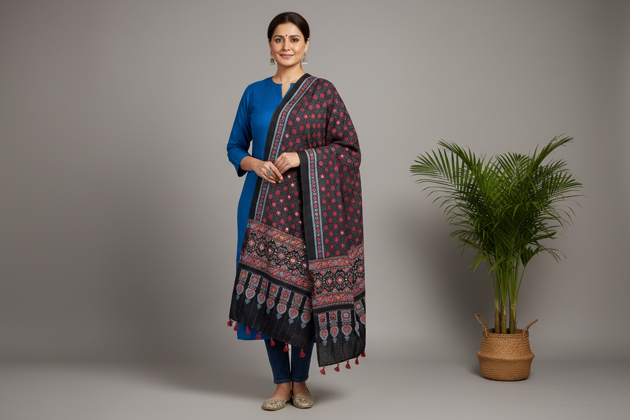 Black Dupatta Lifestyle