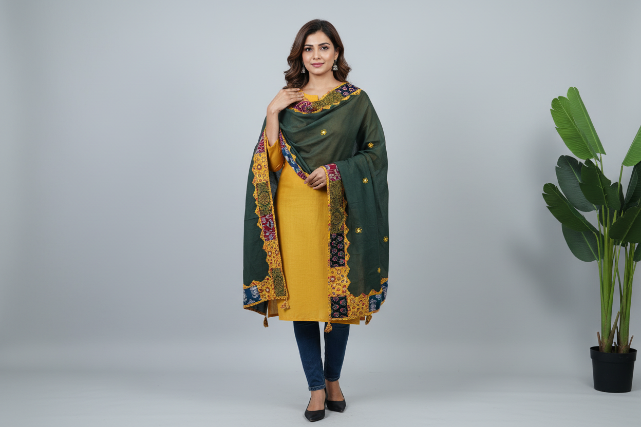 Green Dupatta Lifestyle